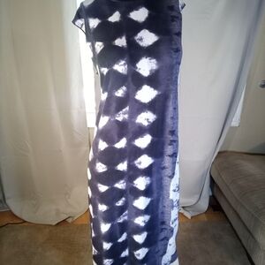 CLARA SUNWOO Blue Asymmetrical Sheath Dress